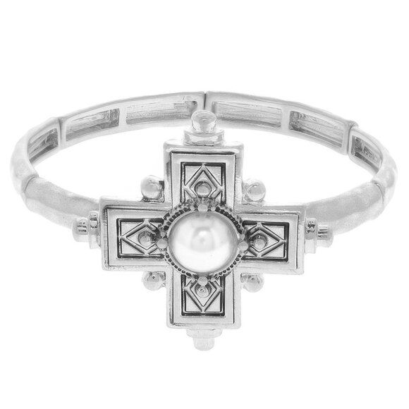 Orthodox Greek Cross Stretch Bracelet - Picture 2 of 2